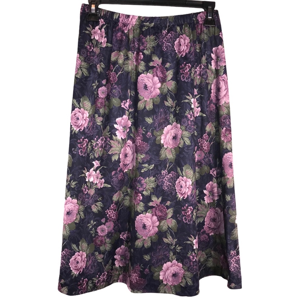 Pretty Purple Pink Floral Skirt